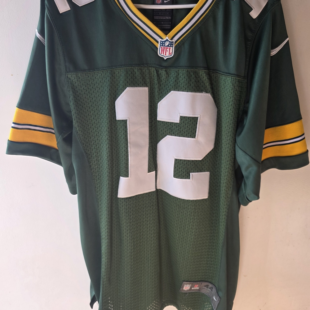 Nike Green Bay Packers Aaron Rodgers #12 On Field Jersey Size 44 (Large)